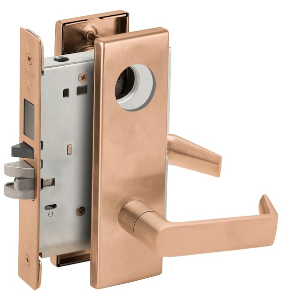 Schlage Entrance Mortise Lock with Deadbolt, 06N Design, Less Cylinder, Satin Bronze L9453L 06N 612 - main